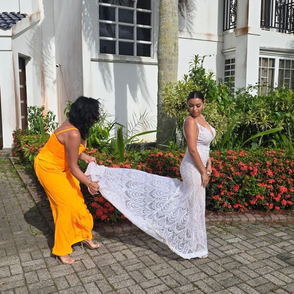 Oh Polly Dress Tangerine - Picture 6 of 9